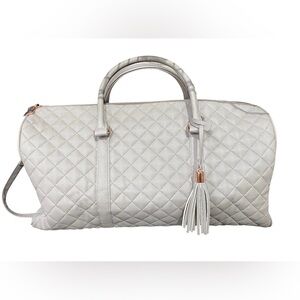 Quilted Grey‎ Ms Lovely Vegan Leather Duffle